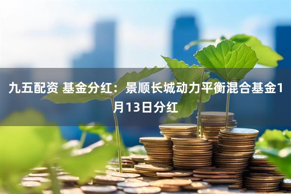 九五配资 基金分红：景顺长城动力平衡混合基金1月13日分红
